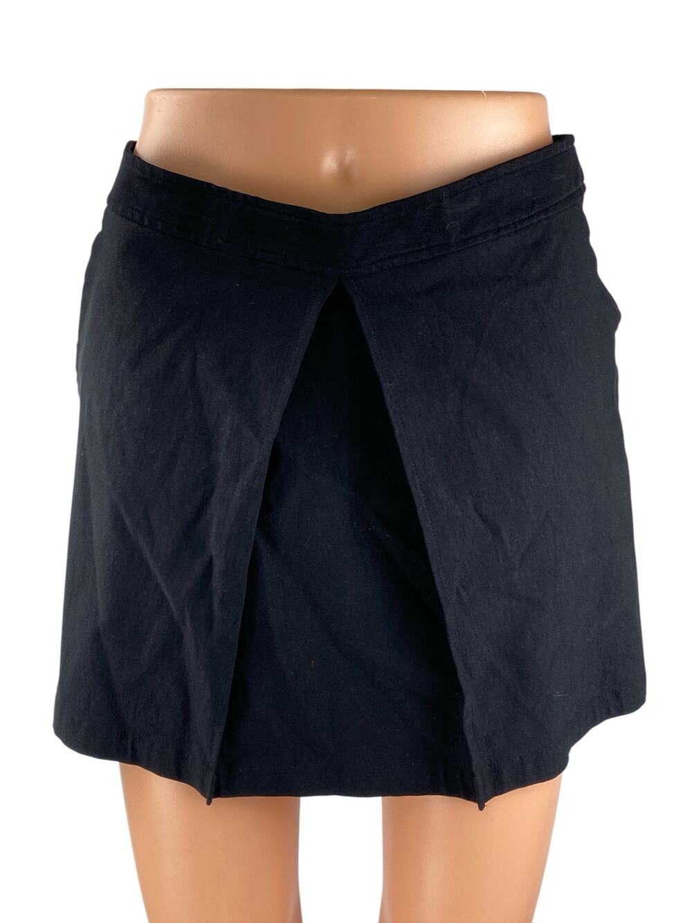 COPE Women's Black Split High Waisted Back Zip Straight Pencil Mini Skirt Size 4